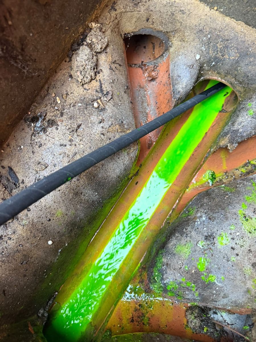 Patch liner being installed inside a drain pipe